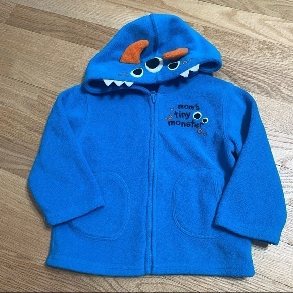 18 mos Sweatshirt Bundle Monster Mommy’s Big Guy Football Full Zip Hooded - Picture 3 of 8